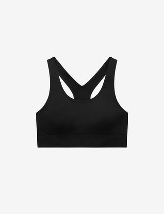 Flex Seamless Racerback Sports Bra - Black - Nylon/polyester/spandex -Thirdlove