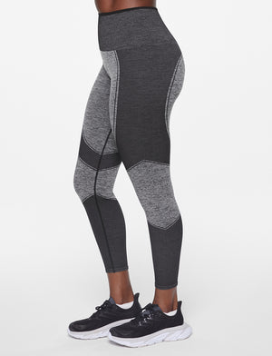 Flex Seamless Compression Legging - Heather Grey - Nylon/polyester/spandex -Thirdlove