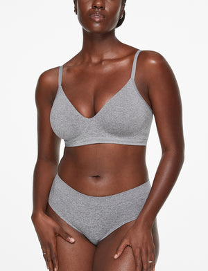 Form 360 Fit™ Wireless Bra - Heather Grey - Nylon/Spandex -Thirdlove