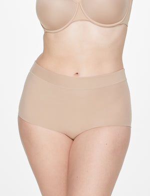 ComfortStretch Brief - Taupe - Nylon/spandex - ThirdLove,modelSS