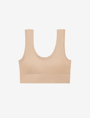 Form Seamless Scoop Bralette - Taupe - Nylon/Spandex -Thirdlove