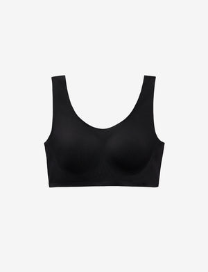 Smoothing Scoop Wireless Bra - Black - Nylon/Spandex -Thirdlove