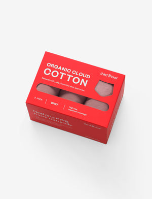 Organic Cloud Cotton Brief 3 Pack Box